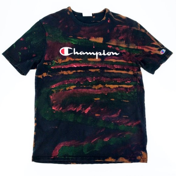 Champion Other - Champion Custom Painted Glow Neon Blacklight Tee L
